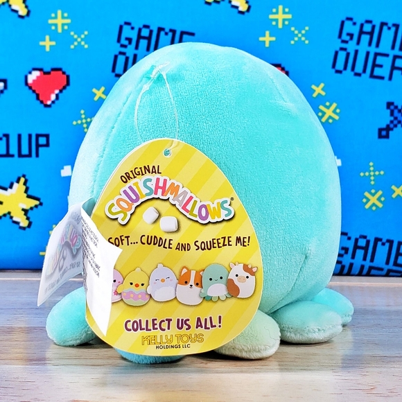 Squishmallow Zobey the Octopus 4.5" UltraSoft Easter Holiday Plush Toy NWT - Picture 4 of 12